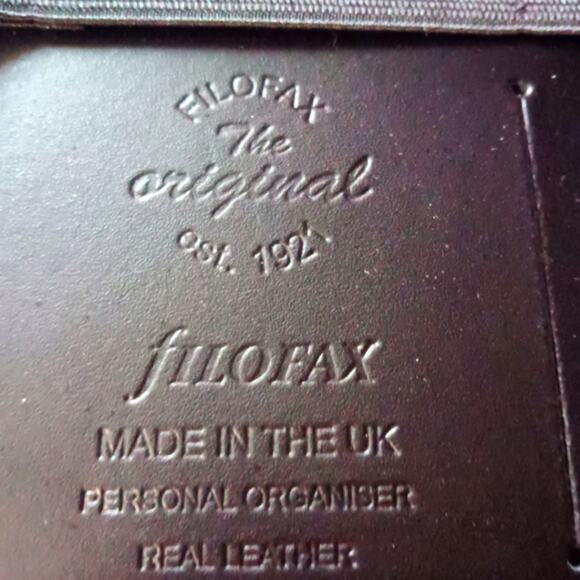 NWOT Filofax Smooth Black Ring The Original Personal Leather Organizer - Picture 4 of 4